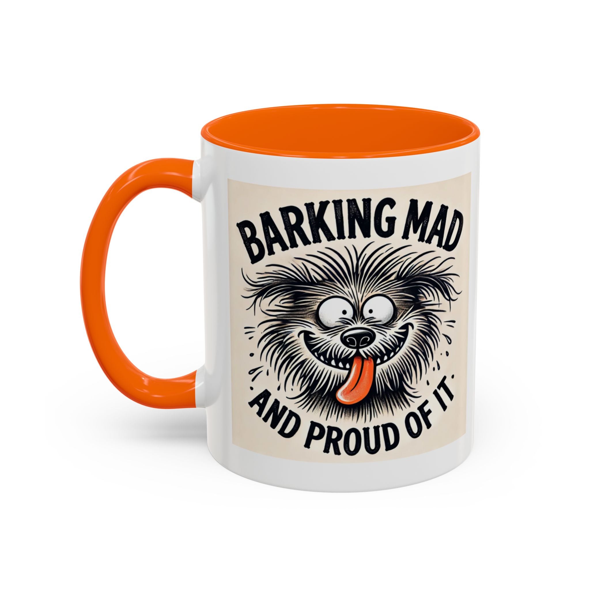 Barking Mad and Proud of It - Funny Dog Accent Coffee Mug | 11oz Ceramic Cup for Office Workers, Secret Santa Gift, Novelty Mug