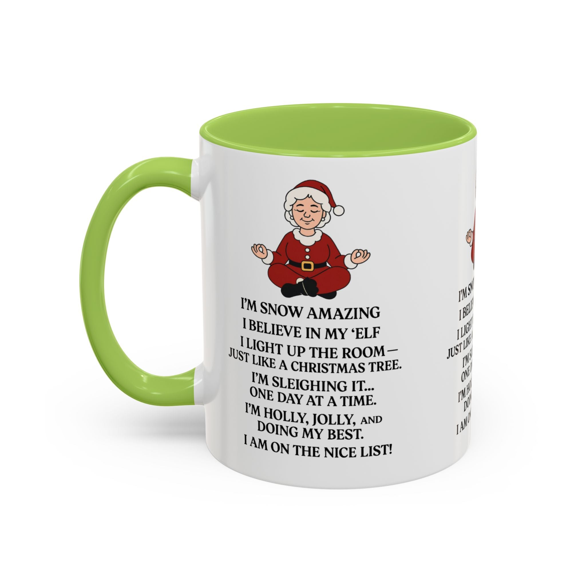 Mrs Claus Positive Affirmations Christmas Mug | Self Love, Self Care Festive Cup
