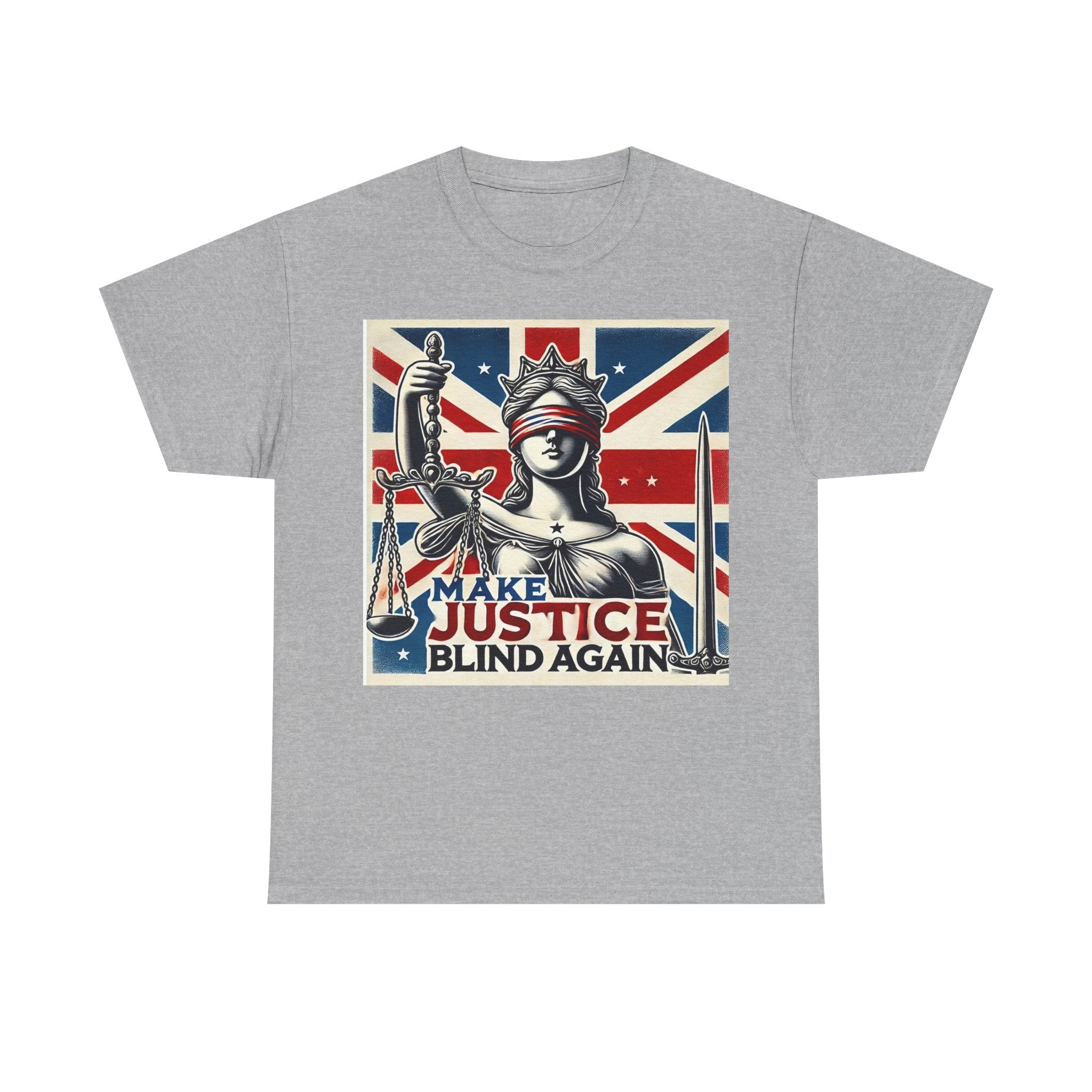 Make Justice Blind Again - Unisex T-shirt, Free Speech Rally Tee, Political Statement Protest Shirt