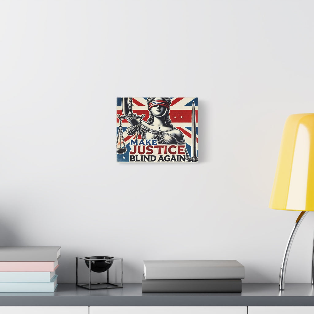Make Justice Blind Again Wall Art | Canvas Print | Justice Is Blind Wall Decor, Legal Theme Home Decor | Free Speech Equality Artwork