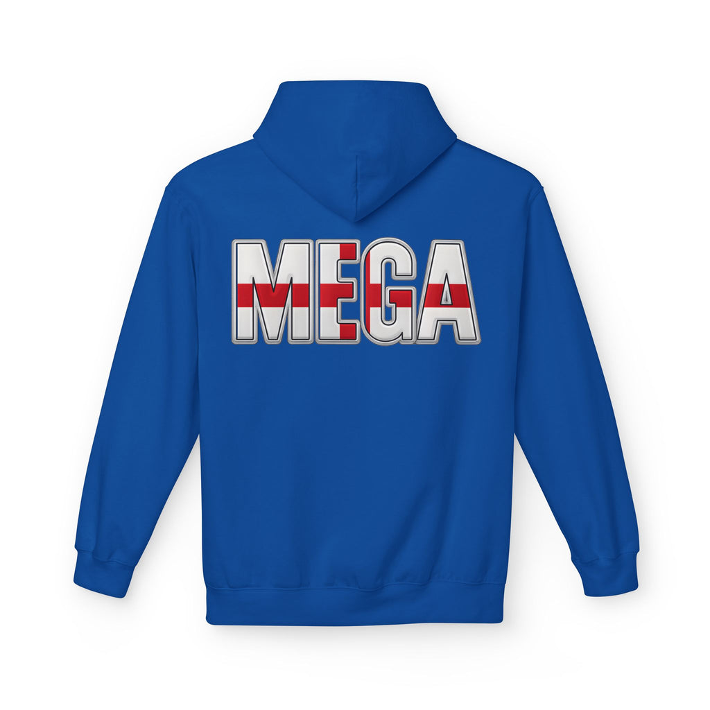 MEGA Hoodie with Shiny English Lion | Patriotic St George's Cross Unisex Hoodie | Funny Medieval England Gift