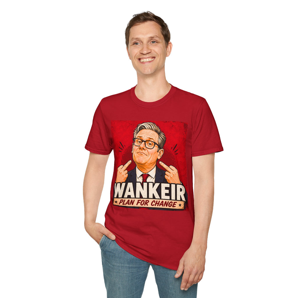 Wankeir Labour Parody T-Shirt | Keir Starmer Satire Tee