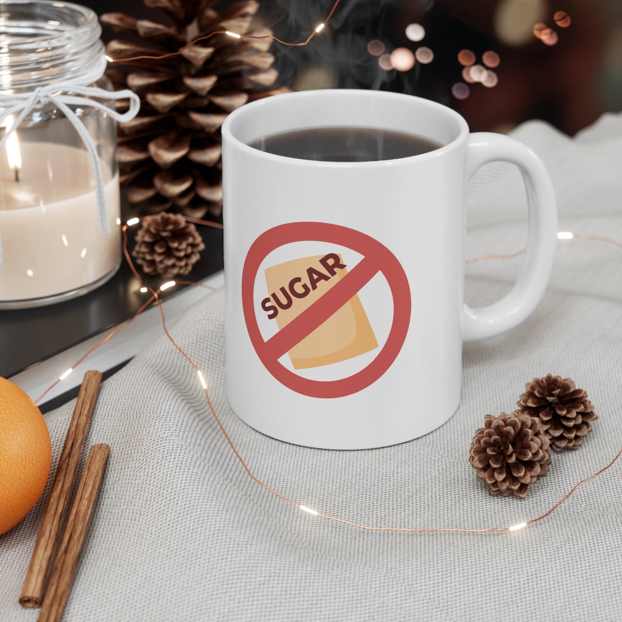 No Sugar! (I'm Already Sweet Enough) | Funny Ceramic Mug | Great for Coffee Lovers, Gift for Friends, Funny Kitchen Decor | Sarcastic Humour