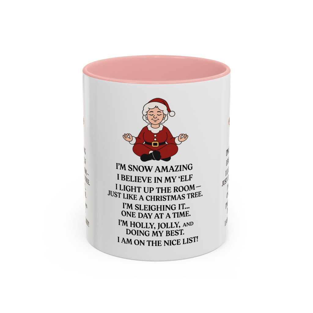 Mrs Claus Positive Affirmations Christmas Mug | Self Love, Self Care Festive Cup