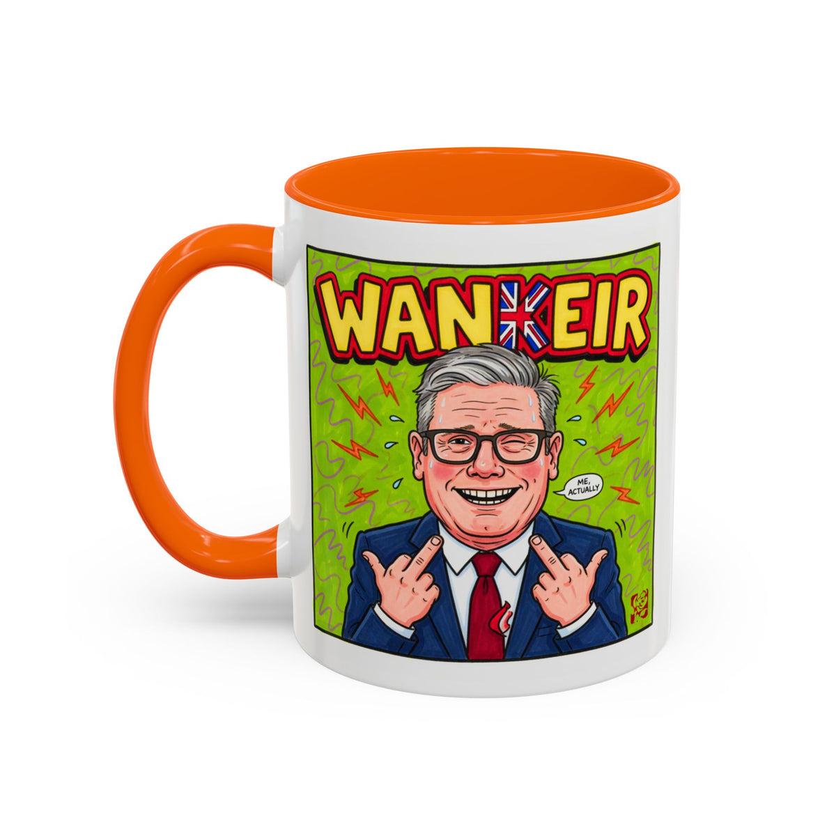 Wankeir Comic Mug | Keir Starmer Parody Cup
