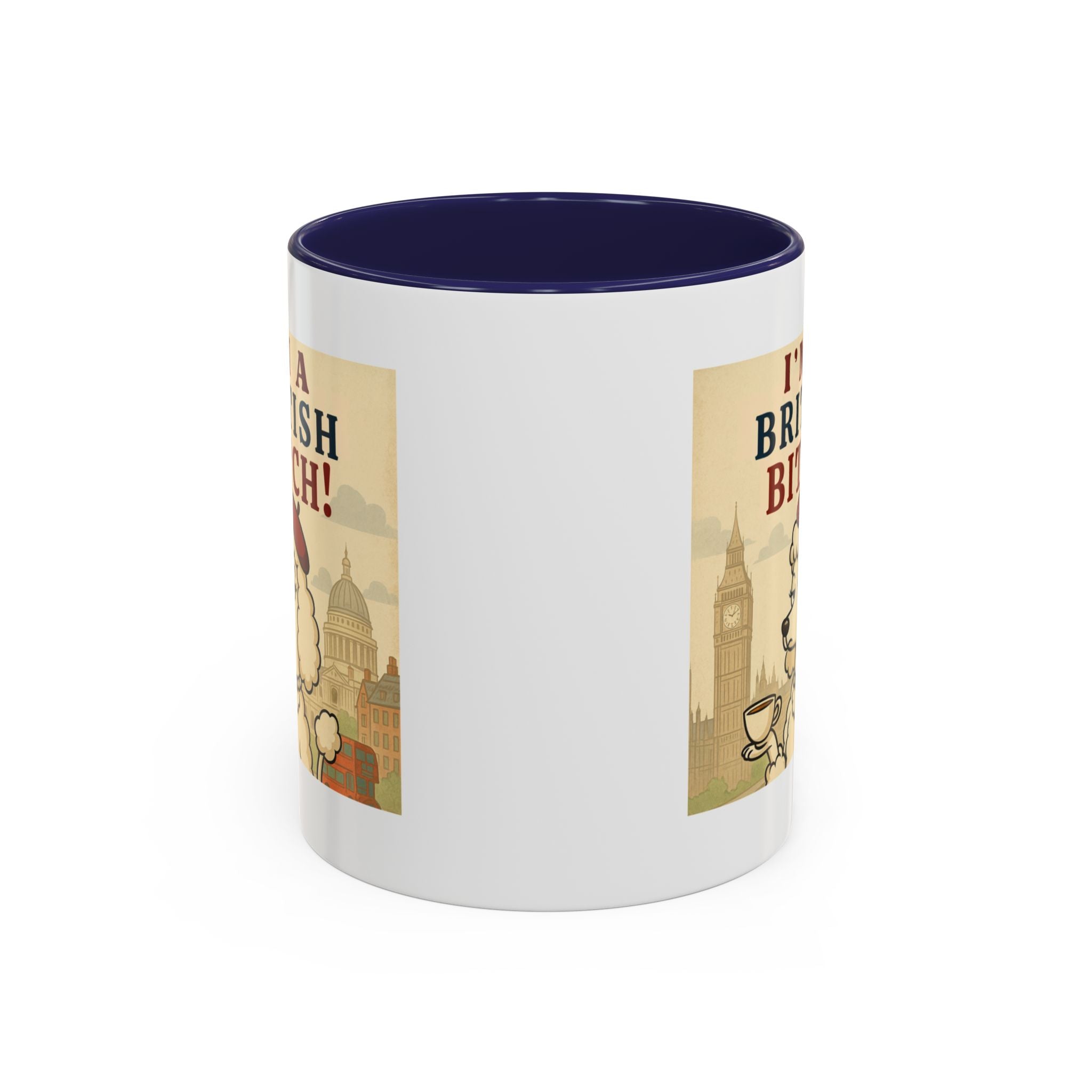 I'm A British Bitch! 11oz Mug | Funny Poodle Mug with Sass | Sassy UK Gift | Cute Dog Coffee Mug | British Gift Ideas