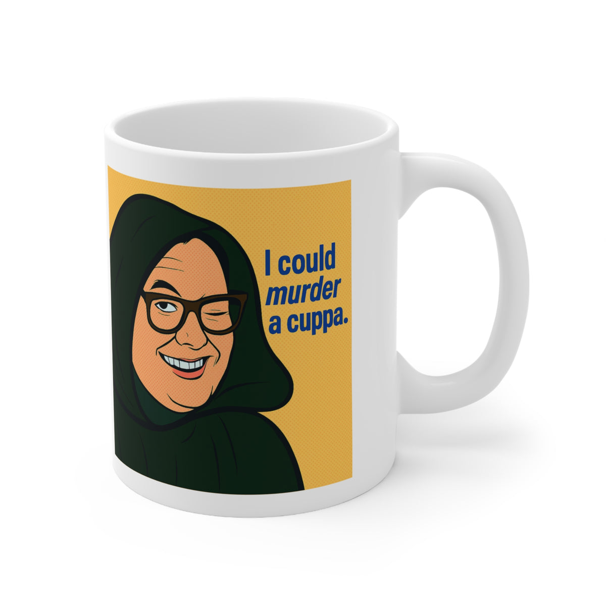 I Could Murder a Cuppa Alan Carr Celebrity Traitors pop art mug, photo 3