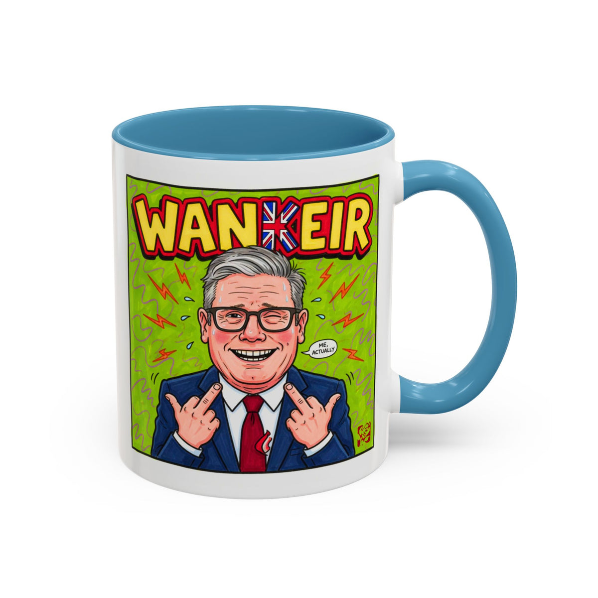 Wankeir Comic Mug | Keir Starmer Parody Cup