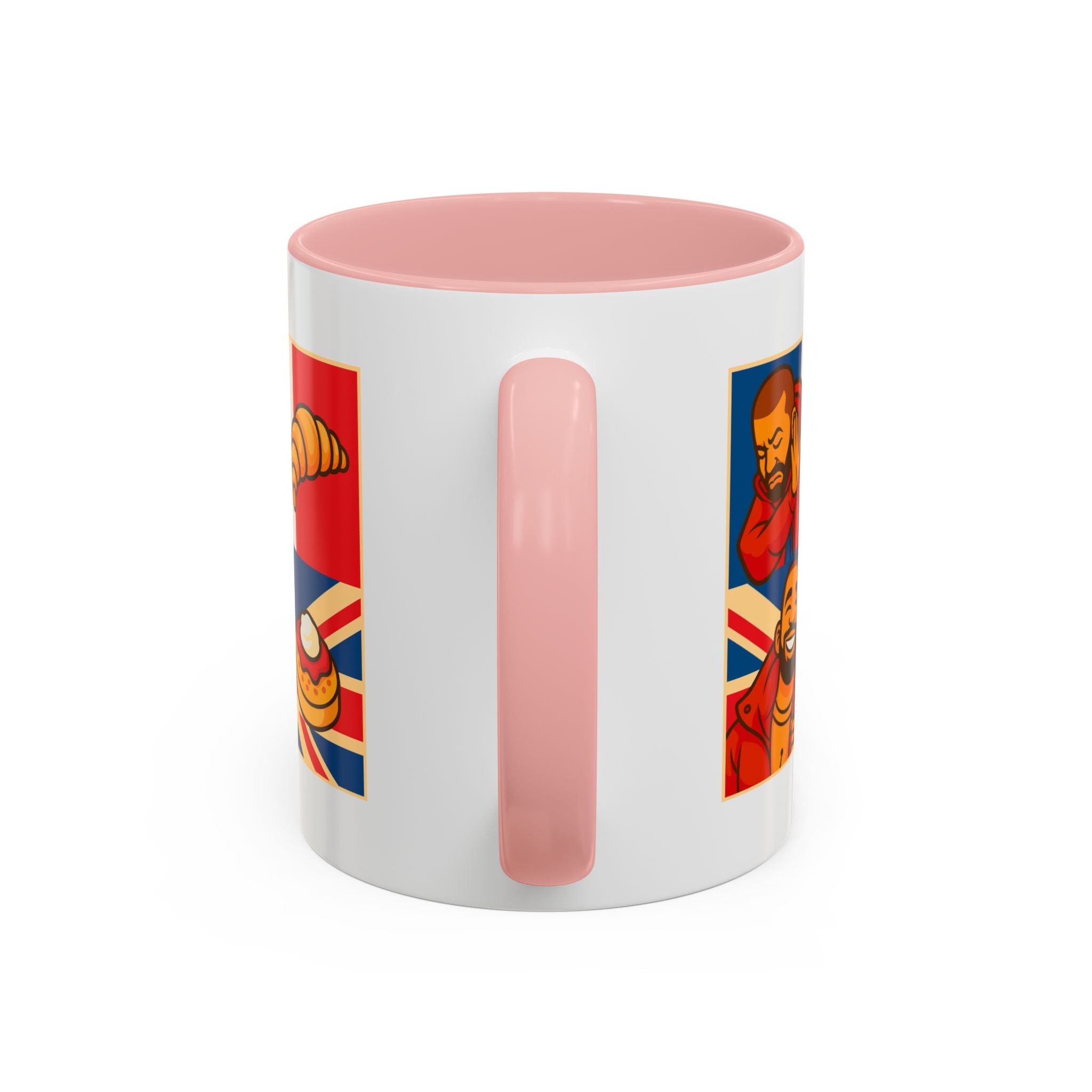 Funny British Croissant Vs Crumpet Mug - UK Patriot Drake Meme Gift | Anti-French Tea Humour | Funny Foodie Present | Union Jack Coffee Cup