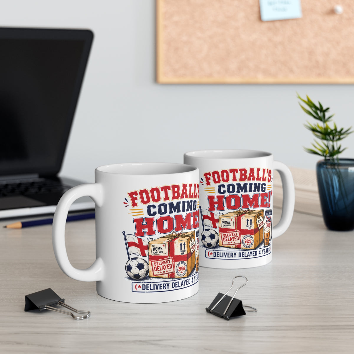 Football's Coming Home delivery delayed 4 years England mug, photo 4