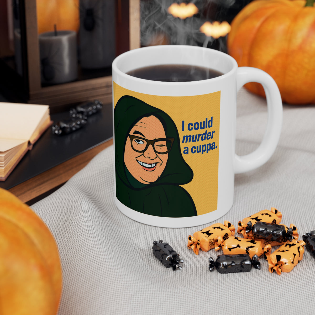 I Could Murder a Cuppa Alan Carr Celebrity Traitors pop art mug, photo 5