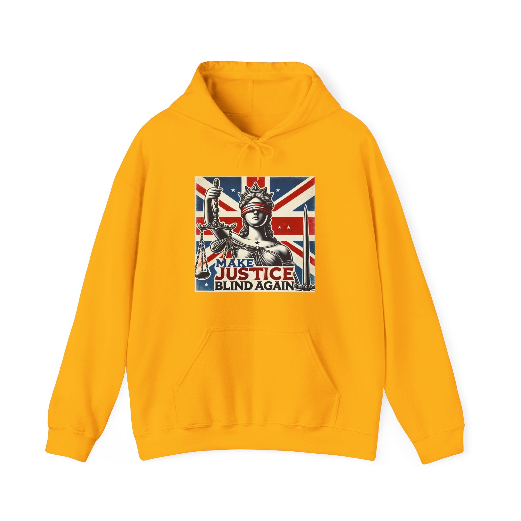 Make Justice Blind Again Hoodie | Unisex Sweatshirt for Rallies & Activism, Free Speech Marches, Political Protest apparel Cosy Days at Home