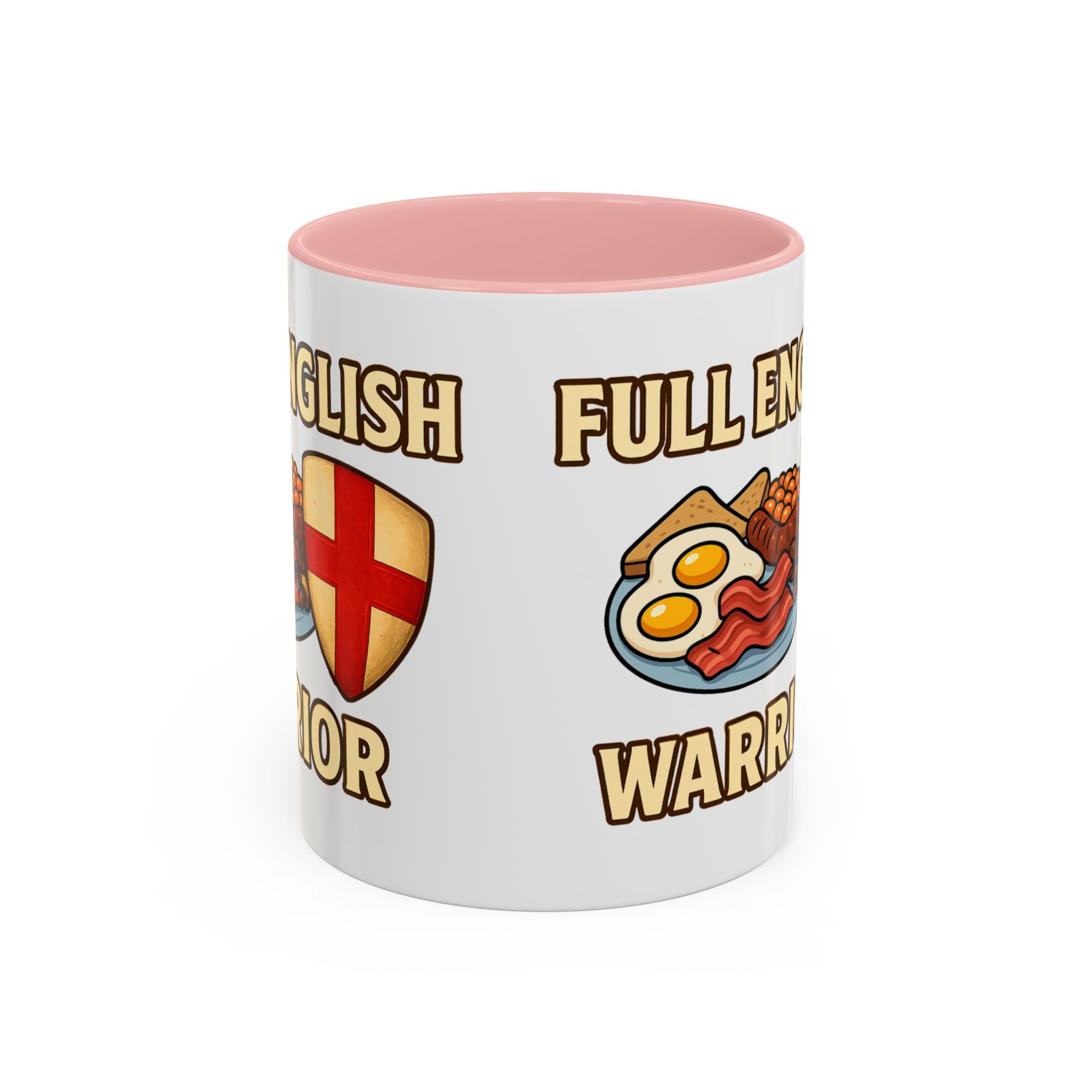 FULL ENGLISH WARRIOR | Funny 11oz Accent Coffee Mug | British Fry Up Lover Gift | Breakfast Enthusiast, English Culture