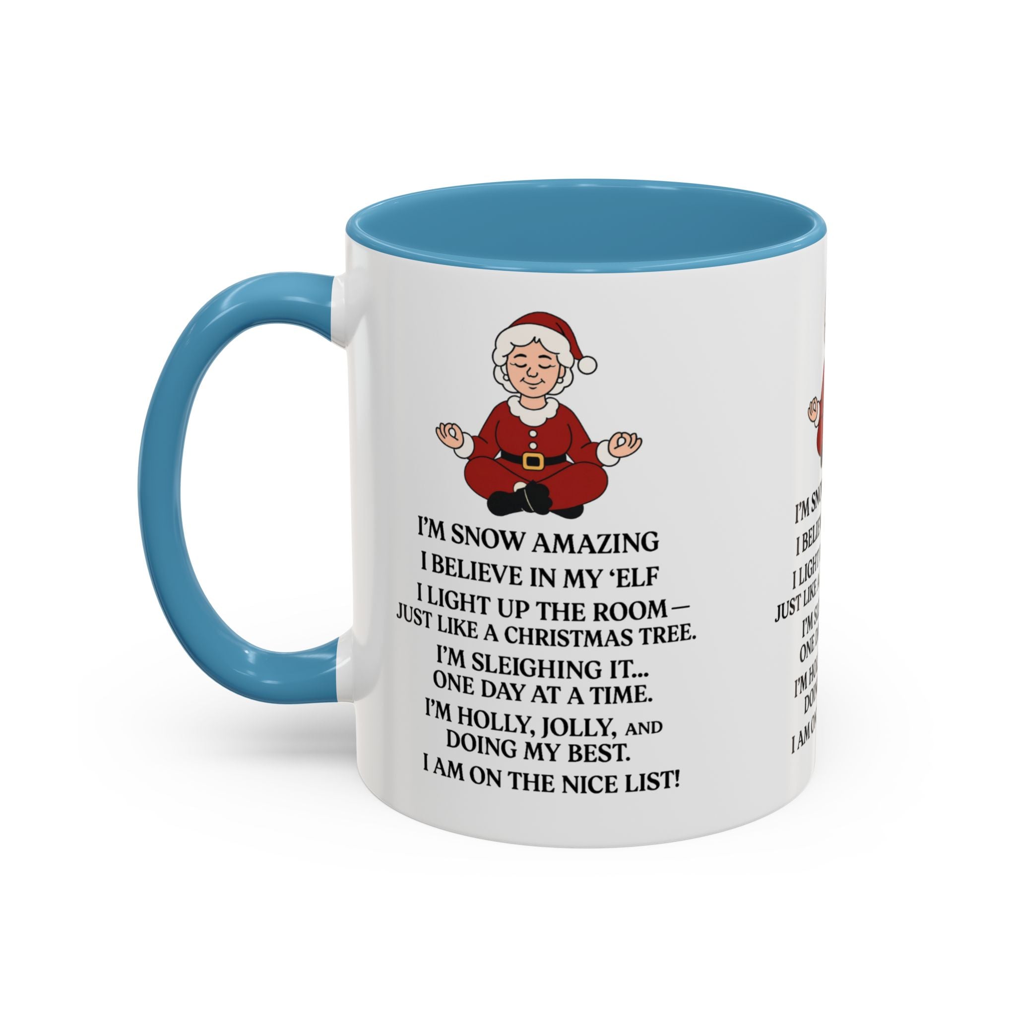 Mrs Claus Positive Affirmations Christmas Mug | Self Love, Self Care Festive Cup
