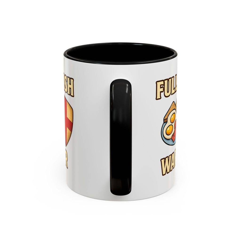 FULL ENGLISH WARRIOR | Funny 11oz Accent Coffee Mug | British Fry Up Lover Gift | Breakfast Enthusiast, English Culture