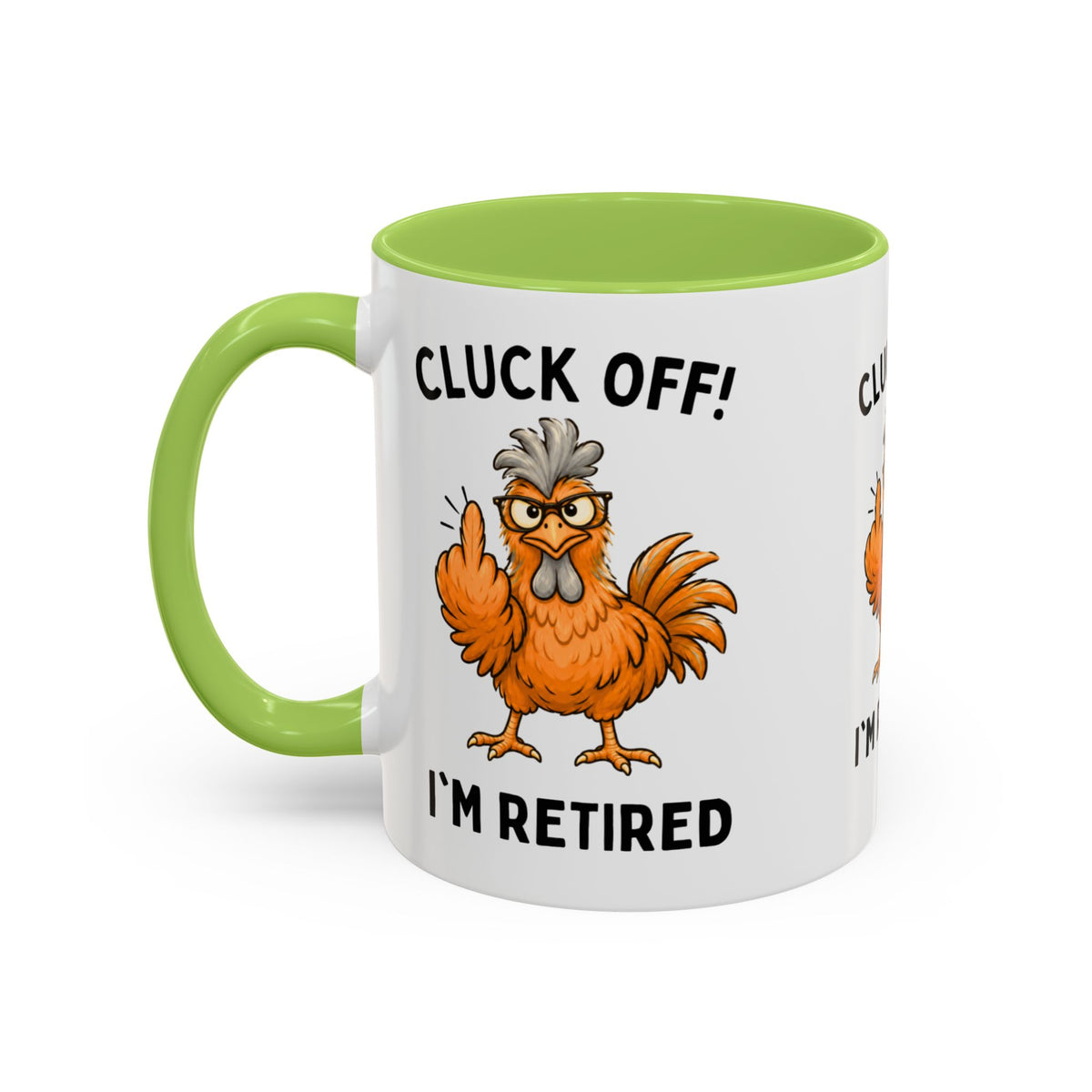 Cluck Off I'm Retired chicken mug, photo 5