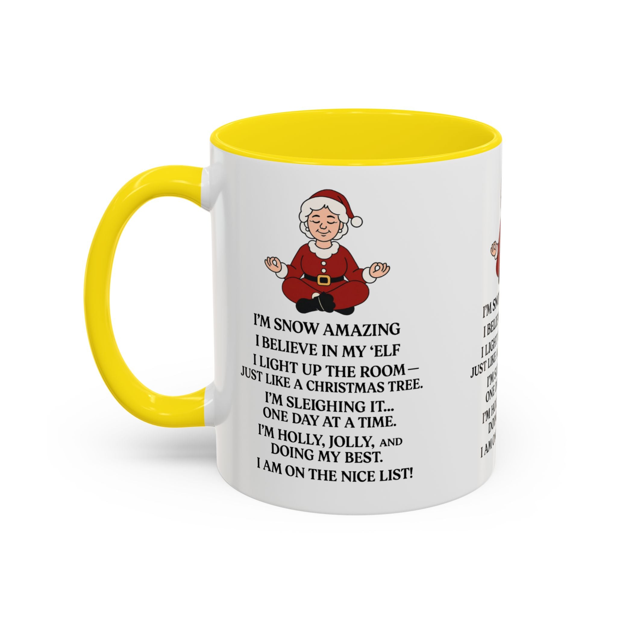 Mrs Claus Positive Affirmations Christmas Mug | Self Love, Self Care Festive Cup