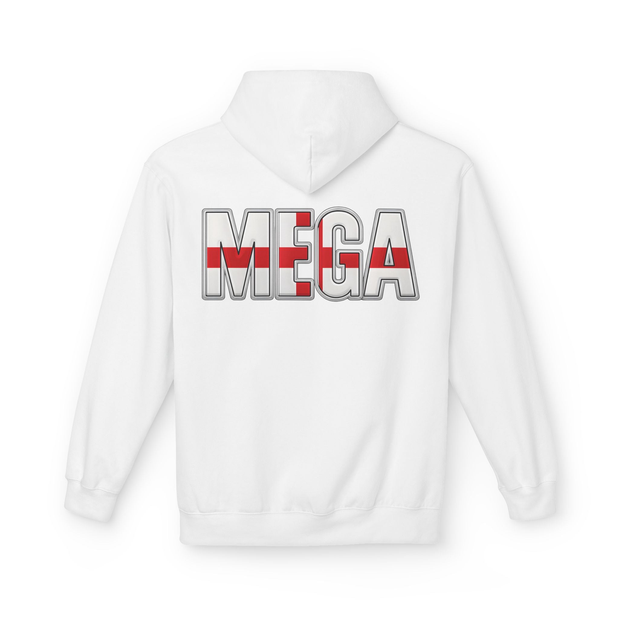 MEGA Hoodie with Shiny English Lion | Patriotic St George's Cross Unisex Hoodie | Funny Medieval England Gift