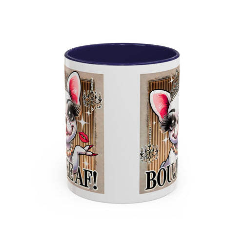 BOUJEE AF Frenchie Mug | 11oz Cute Ceramic Coffee Cup Gift for Animal Lovers | French Bulldog Novelty Mug