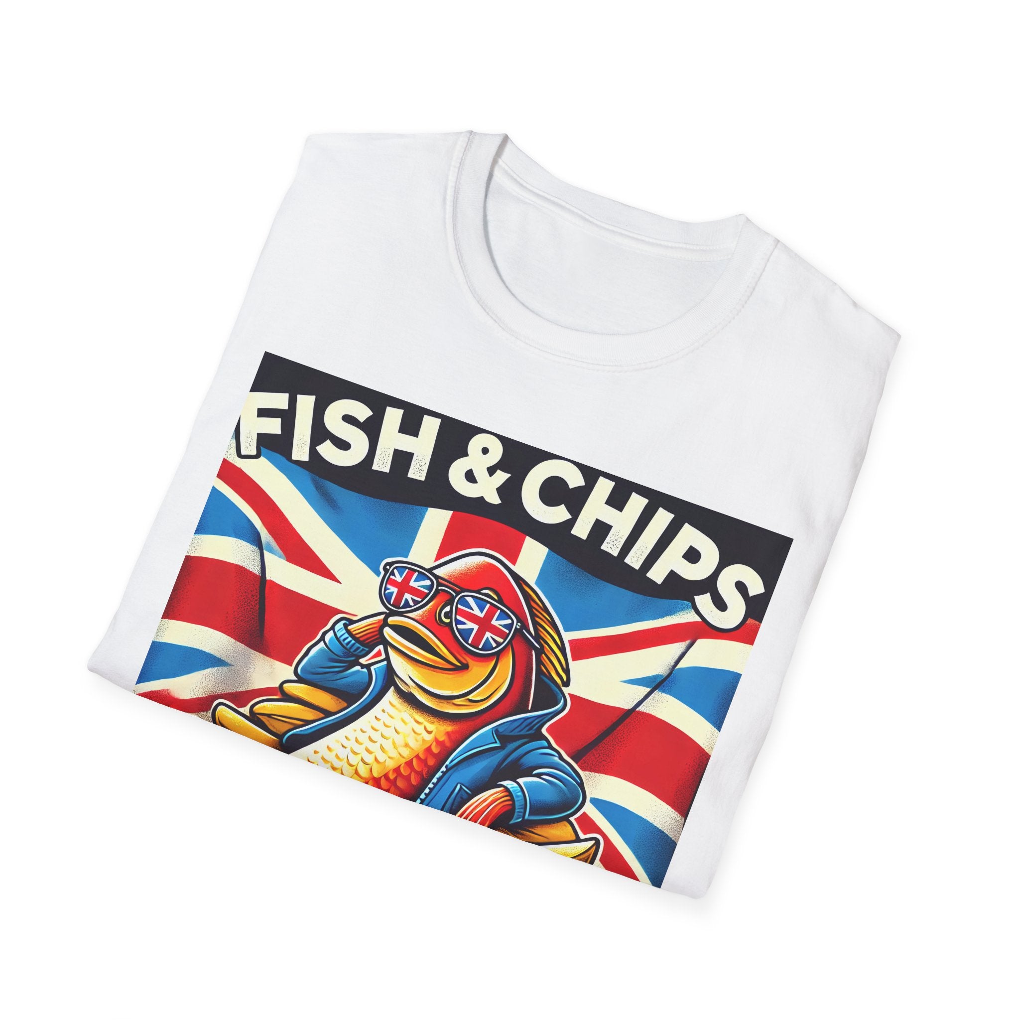 Fish & Chips n Chill Unisex T-Shirt | The Ultimate British Foodie Tee | Funny Pub Festival Wear | Gift for Food Lovers | UK Banter Apparel