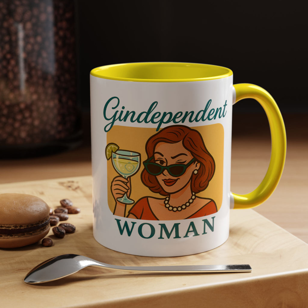 Gindependent Woman Mug - Funny Gin Gift for Wine Mums, Aunts, Best Friend | Sassy Gag Gift