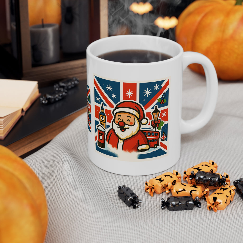 British Santa Mug | Father Christmas Gift | Hot Chocolate Cup, Christmas Mug