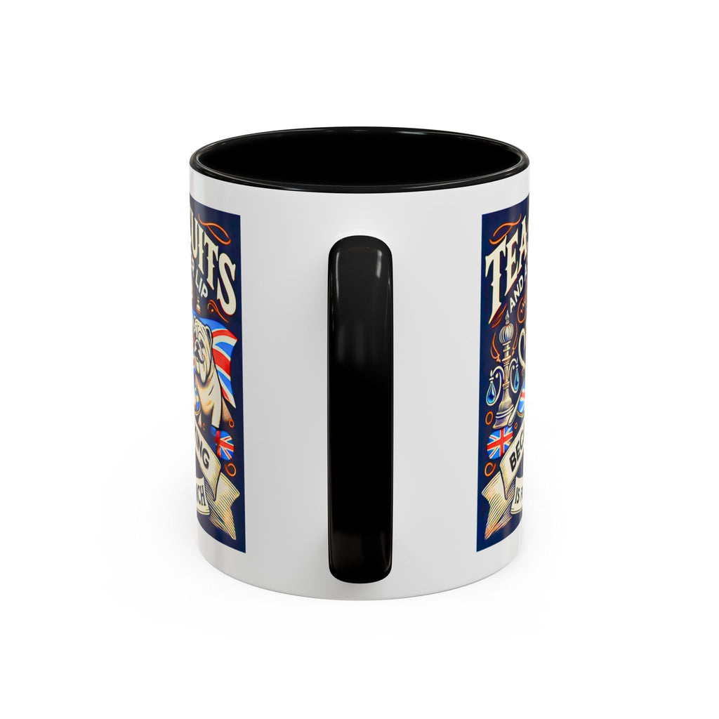 Crying Is for the French Mug | Funny British Humor Cup | Tea and Biscuits UK Banter Gift | 11oz Tea & Coffee Mug | Patriotic Dog Mug