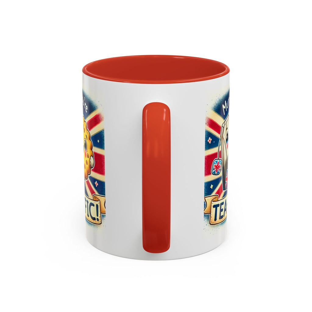 Mum, You're Tea-Riffic! 11oz Accent Mug | Funny British Mothers Day Gift | Cute Tea Lover Accent Cup | Funny Pun Mug | Gift for Mum