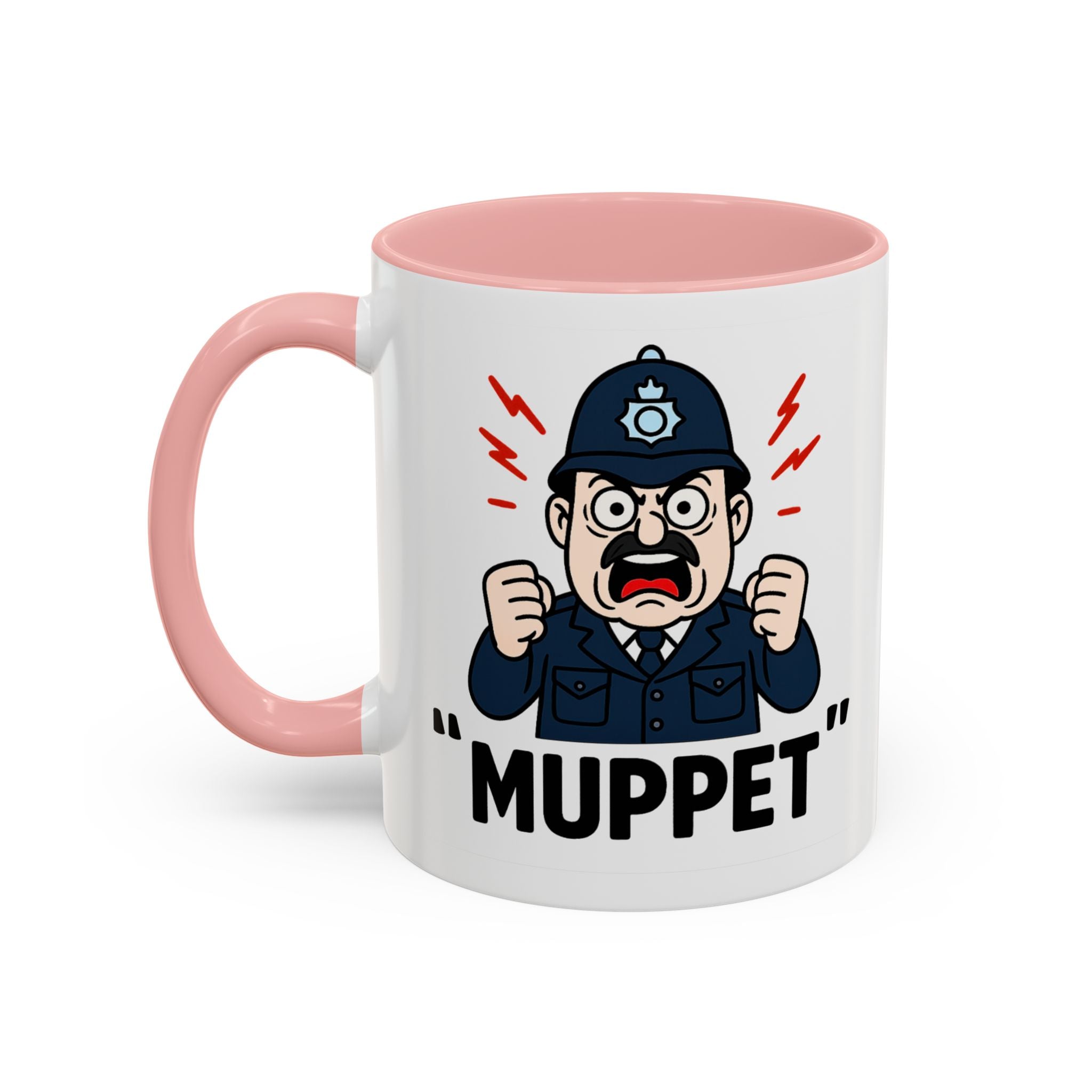 MUPPET Policeman Parody Coffee Cup | 11oz Funny Meme Mug | Free Speech Satire Gift | UK Gag Gift