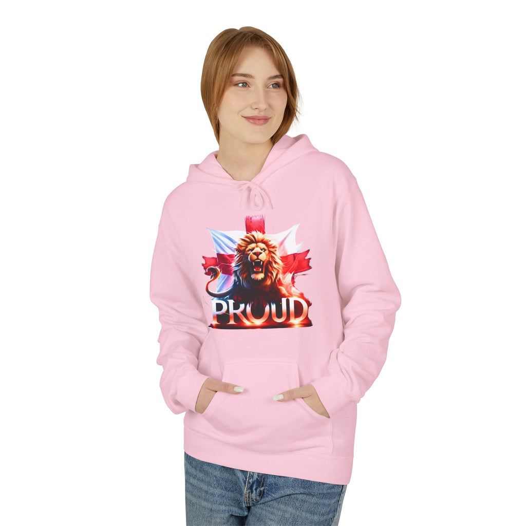 Proud Lion Unisex Hoodie | English Flag St. George Cross Hoodie | Patriotic England Gift | Raise the Colours Jumper