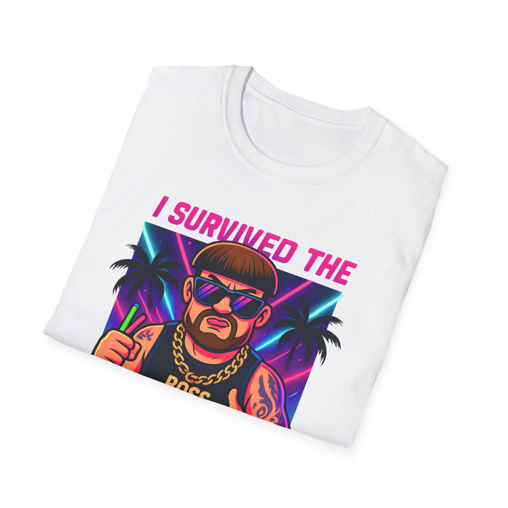 I Survived the Ibiza Final Boss T-Shirt | Funny UK Summer Meme Tee | British Pop Culture Rave Shirt | Festival Uni Gift Retro Party Tee