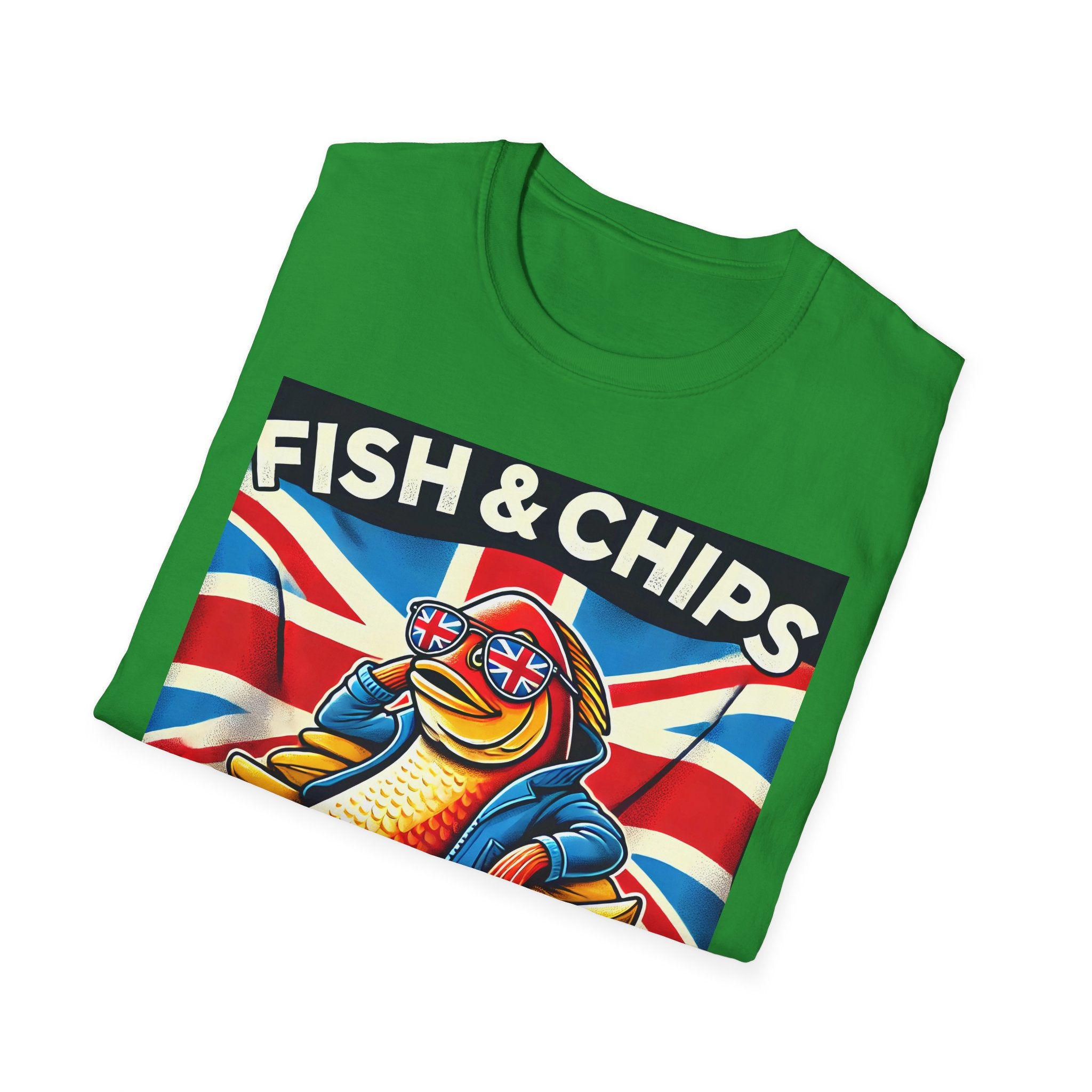 Fish & Chips n Chill Unisex T-Shirt | The Ultimate British Foodie Tee | Funny Pub Festival Wear | Gift for Food Lovers | UK Banter Apparel