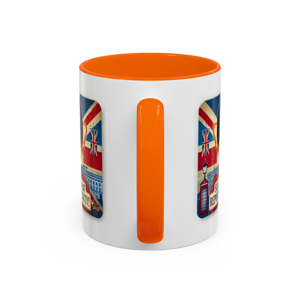 Sir Barks-a-Lot Accent Coffee Mug | Patriotic British Doggy Design | Whimsical 11oz Cup Multiple Colors | Lead & BPA-Free, C-Shaped Handle
