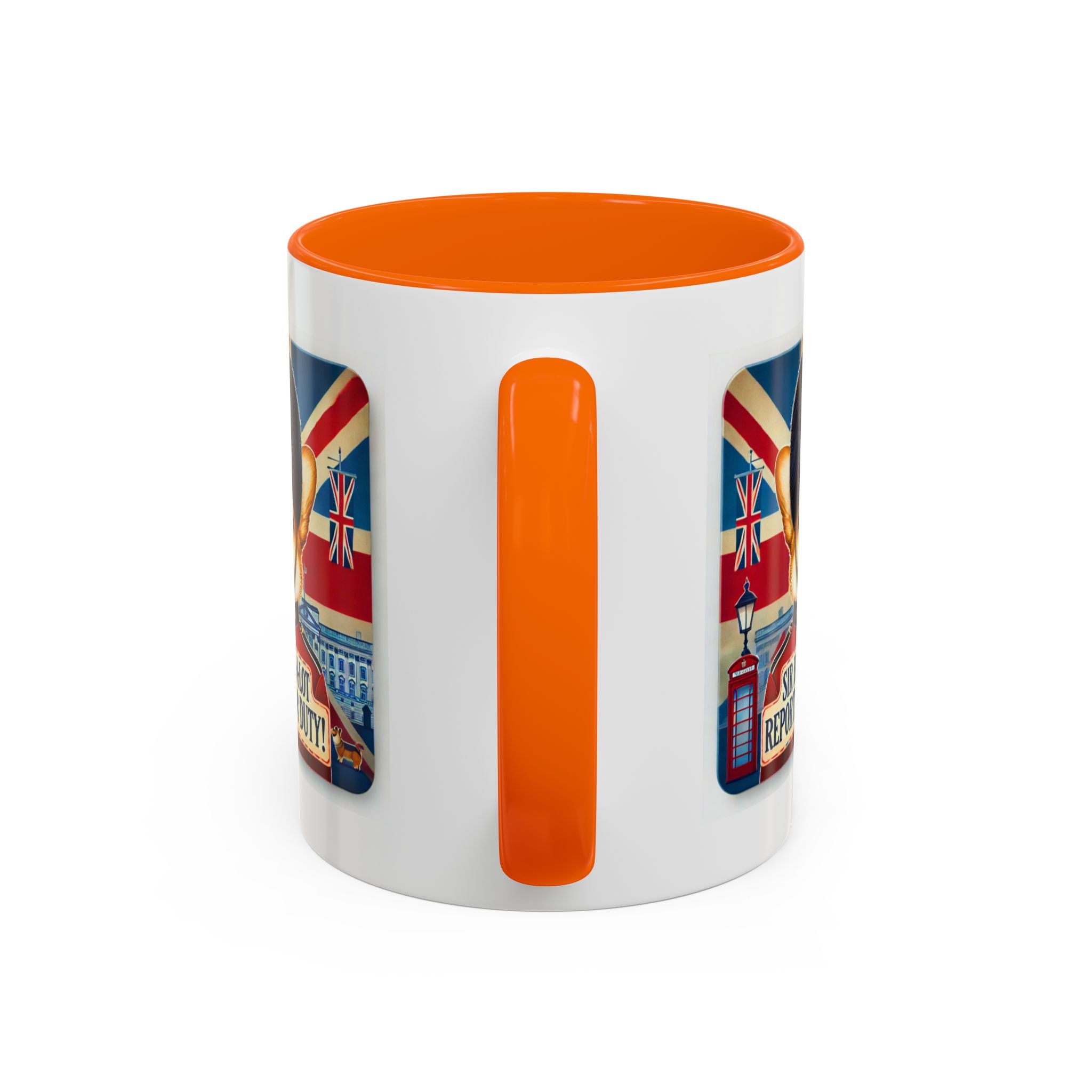 Sir Barks-a-Lot Accent Coffee Mug | Patriotic British Doggy Design | Whimsical 11oz Cup Multiple Colors | Lead & BPA-Free, C-Shaped Handle