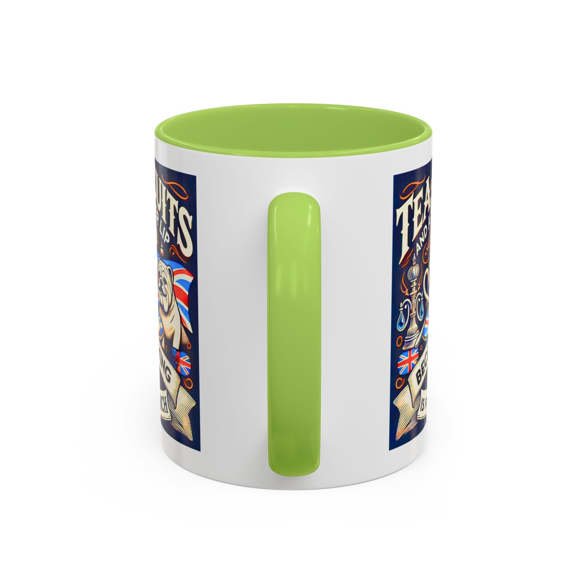 Crying Is for the French Mug | Funny British Humor Cup | Tea and Biscuits UK Banter Gift | 11oz Tea & Coffee Mug | Patriotic Dog Mug