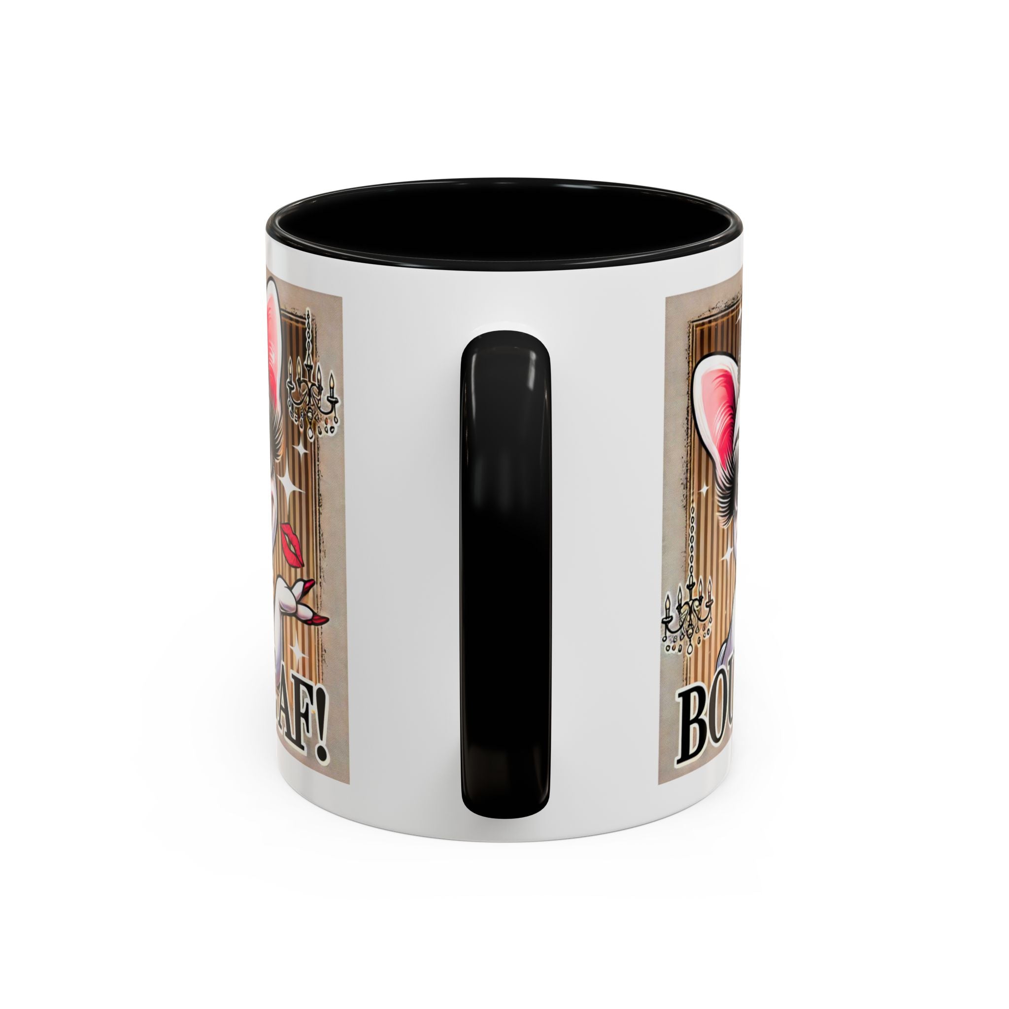 BOUJEE AF Frenchie Mug | 11oz Cute Ceramic Coffee Cup Gift for Animal Lovers | French Bulldog Novelty Mug