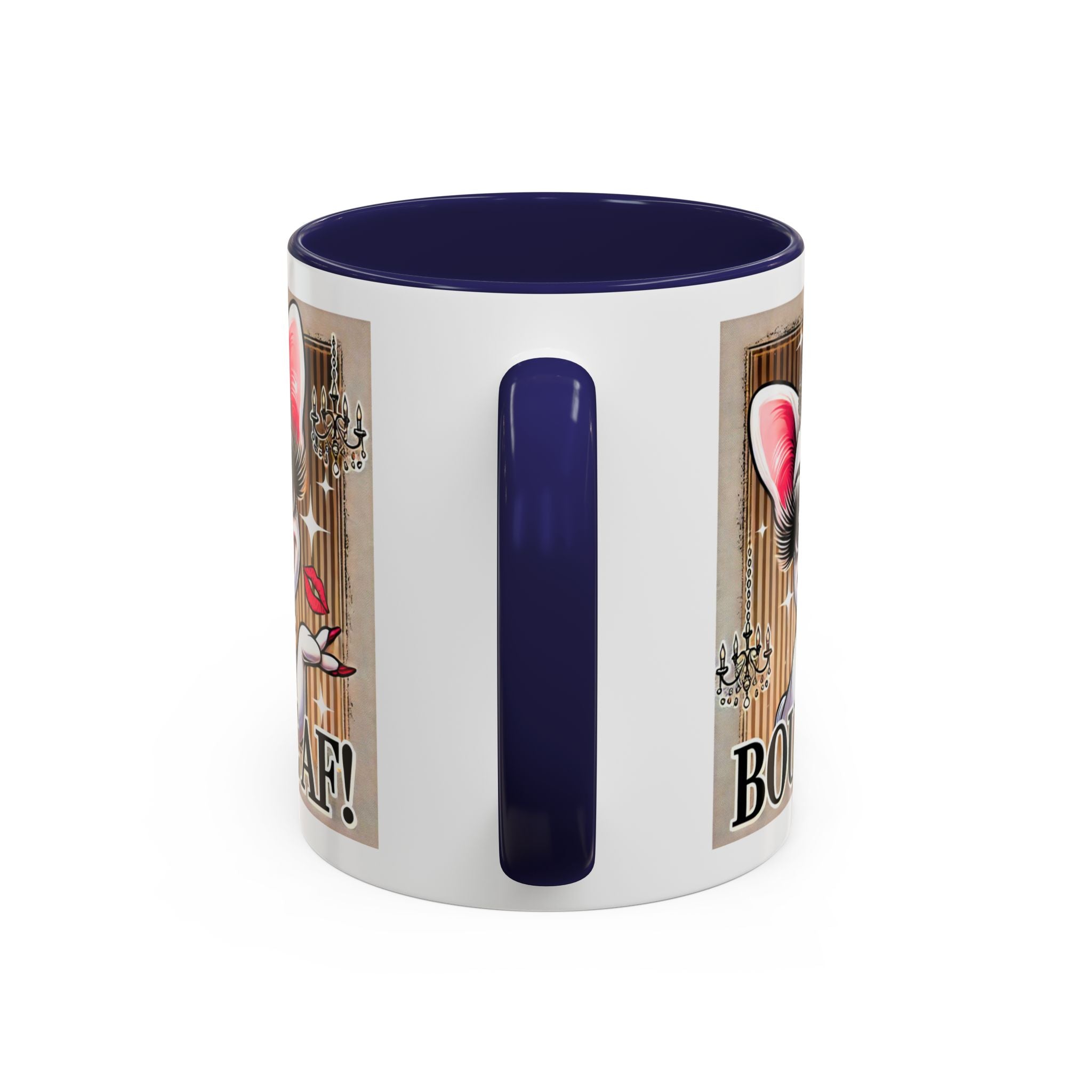 BOUJEE AF Frenchie Mug | 11oz Cute Ceramic Coffee Cup Gift for Animal Lovers | French Bulldog Novelty Mug