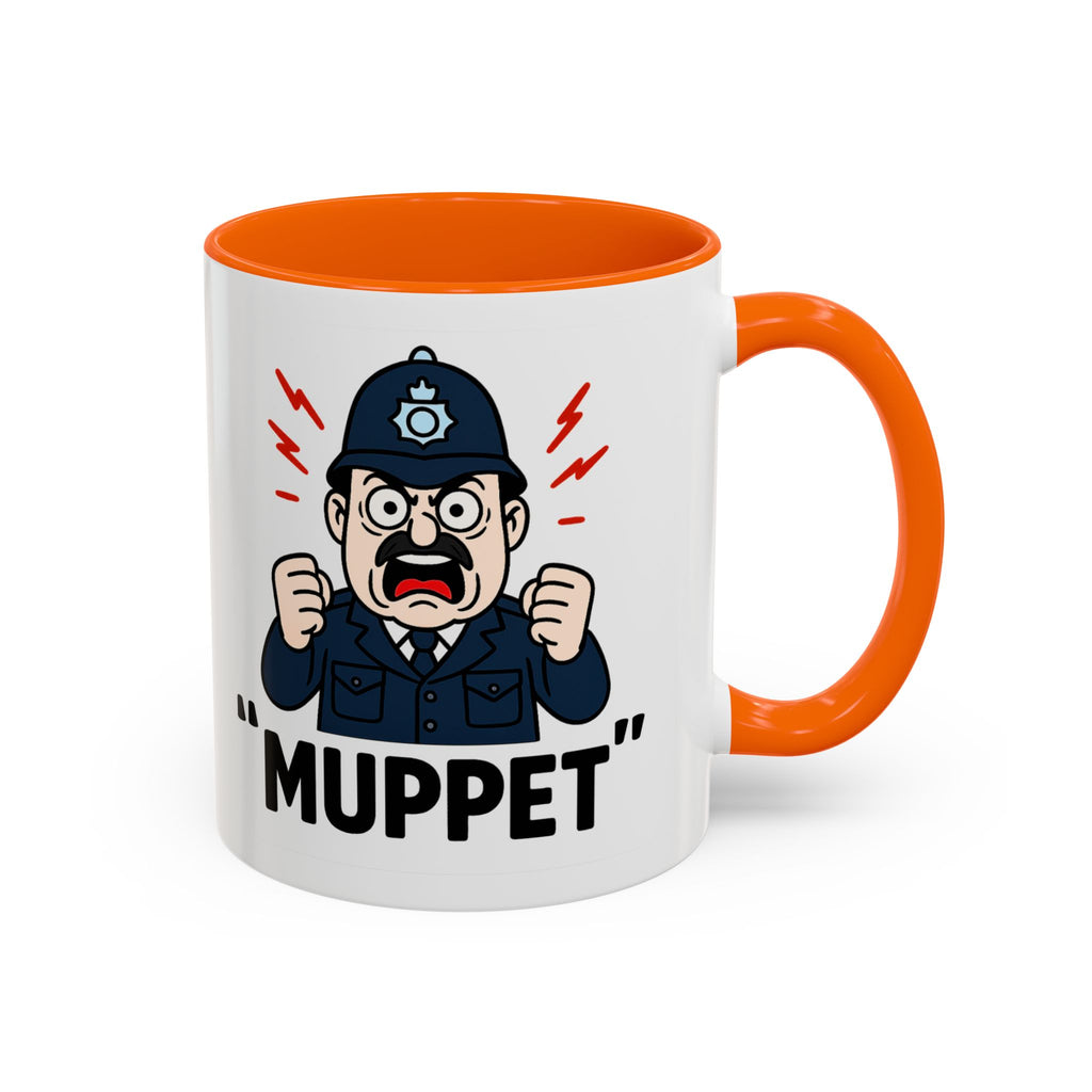 MUPPET Policeman Parody Coffee Cup | 11oz Funny Meme Mug | Free Speech Satire Gift | UK Gag Gift