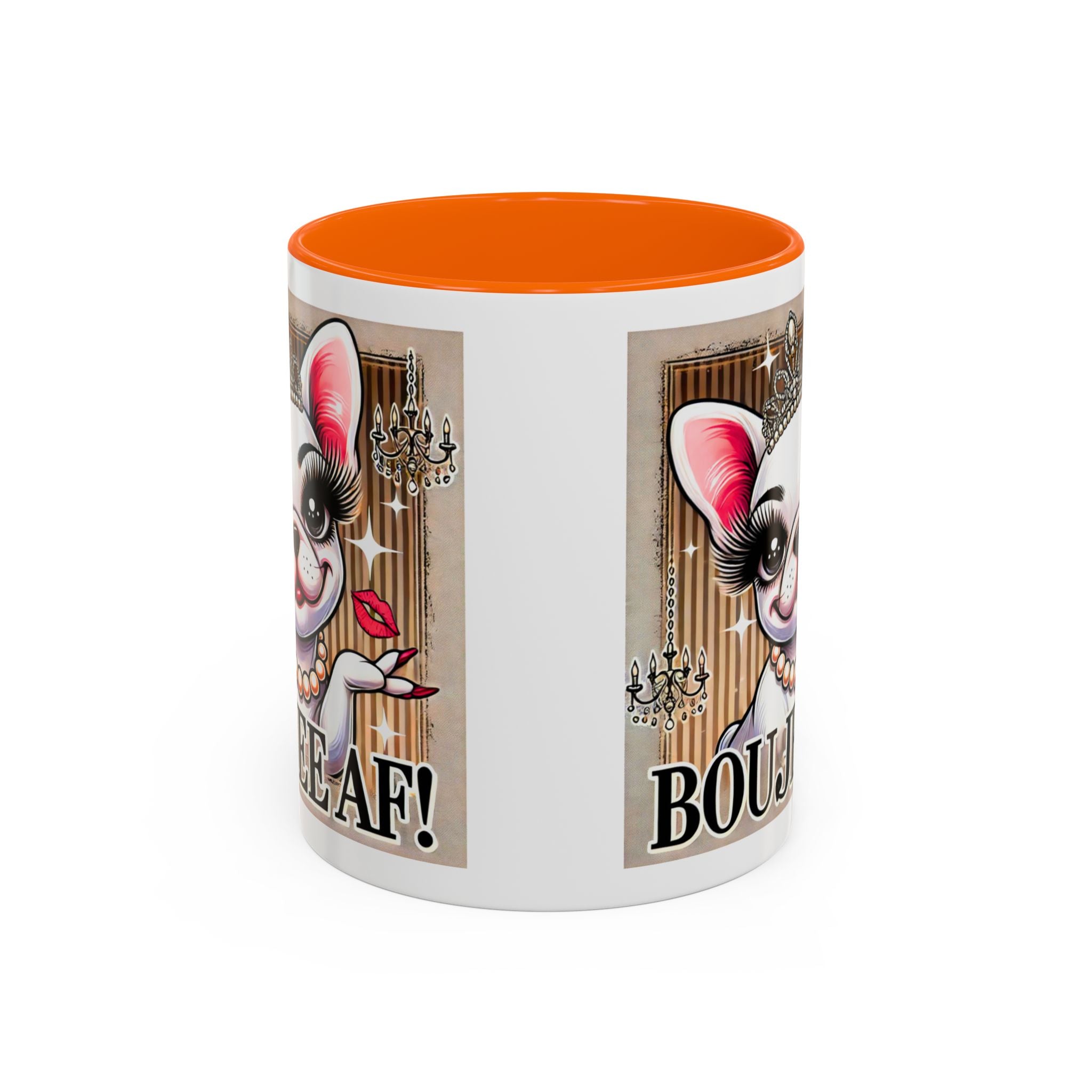 BOUJEE AF Frenchie Mug | 11oz Cute Ceramic Coffee Cup Gift for Animal Lovers | French Bulldog Novelty Mug