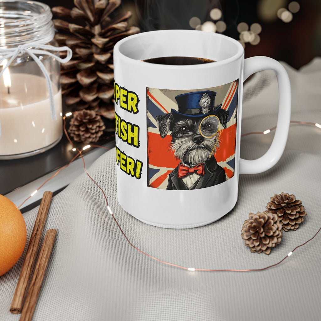 Proper British Woofer ceramic mug | Novelty Patriotic Cup for Dog and Animal Lovers | Gift for Tea Drinkers