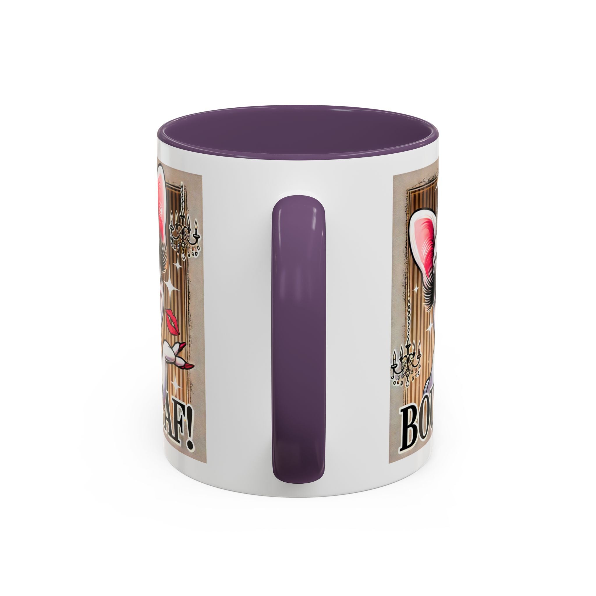 BOUJEE AF Frenchie Mug | 11oz Cute Ceramic Coffee Cup Gift for Animal Lovers | French Bulldog Novelty Mug
