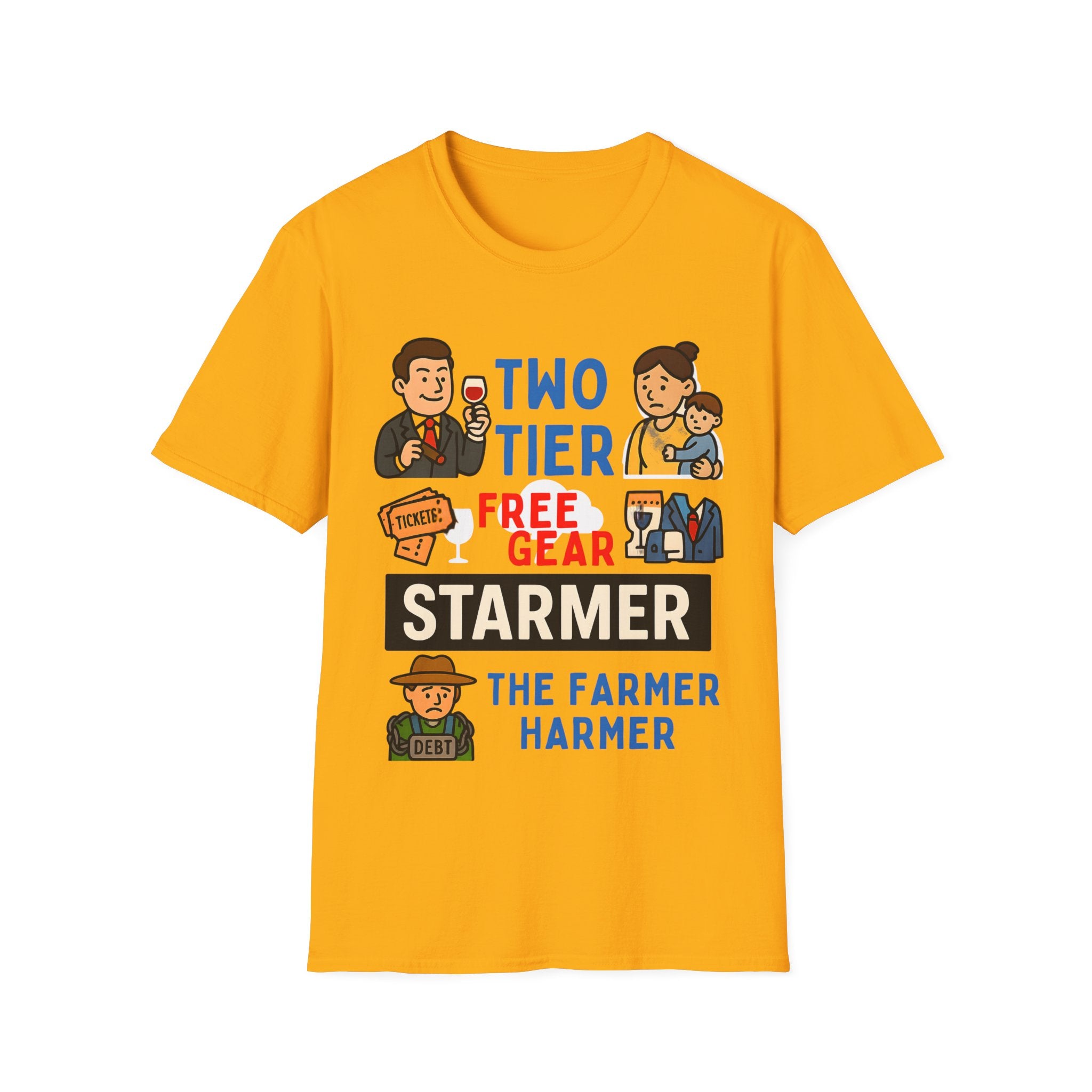 Two Tier Keir Starmer Parody T-Shirt | Funny Political Satire Unisex Tee | Free Speech & Patriotic Freedom Meme Shirt