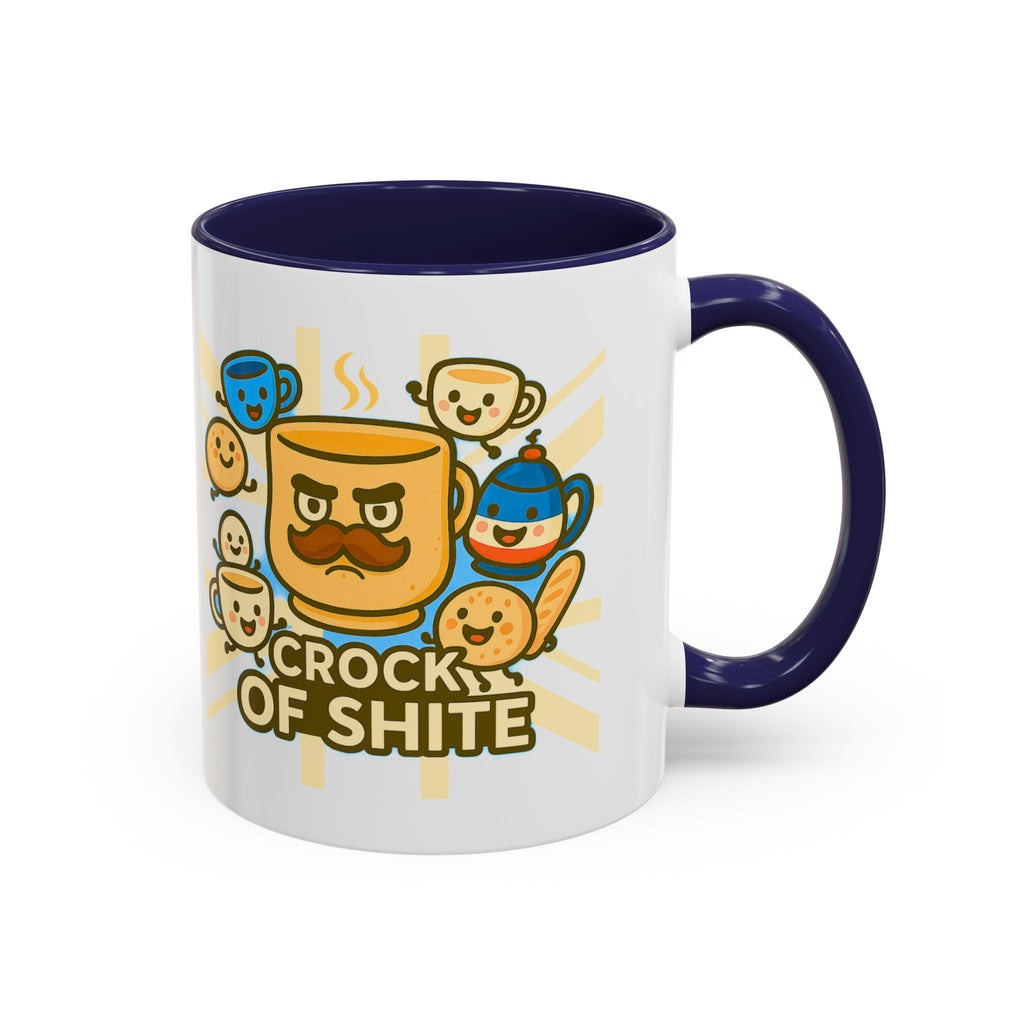 Crock of Shite Mug | Funny British Humour Teacup Cartoon | UK Patriot Banter Gift, Quirky Novelty Coffee Cup 11oz