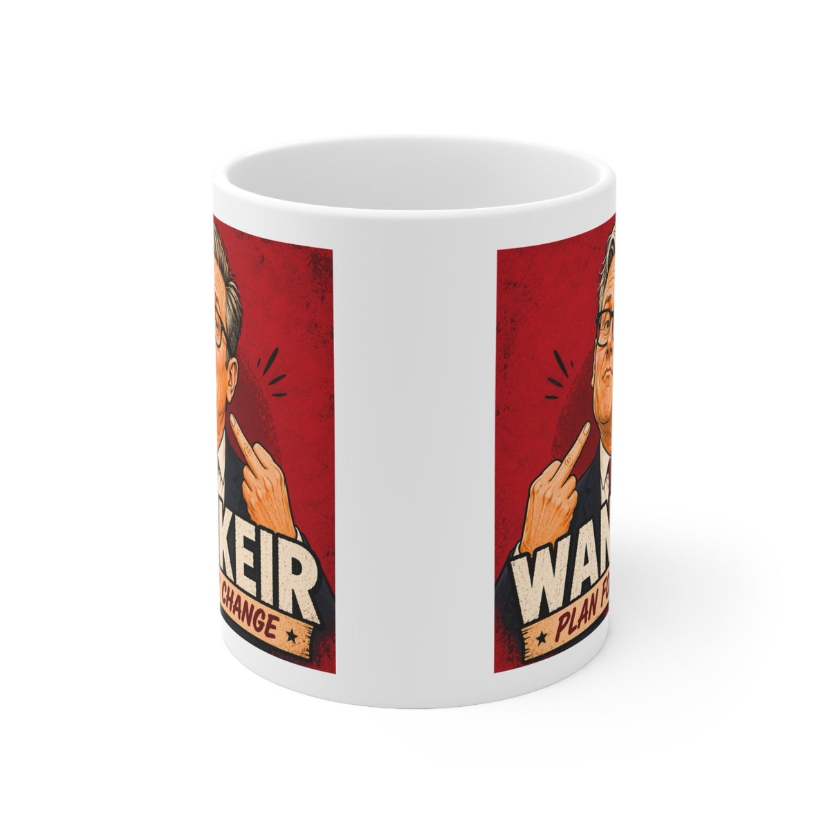 Wankeir Plan For Change Mug | Keir Starmer Satire Cup