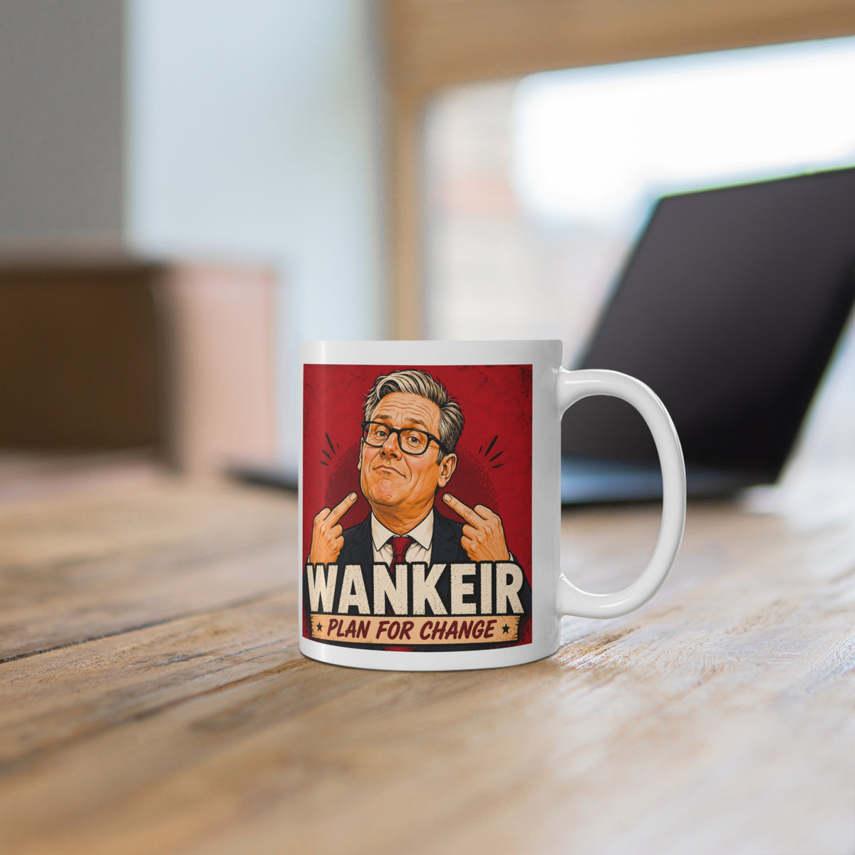 Wankeir Plan For Change Mug | Keir Starmer Satire Cup