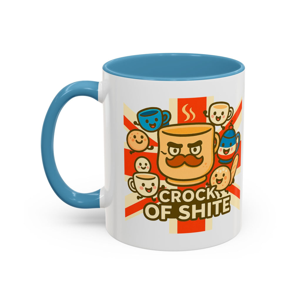 Crock of Shite Mug | Funny British Humour Teacup Cartoon | UK Patriot Banter Gift, Quirky Novelty Coffee Cup 11oz