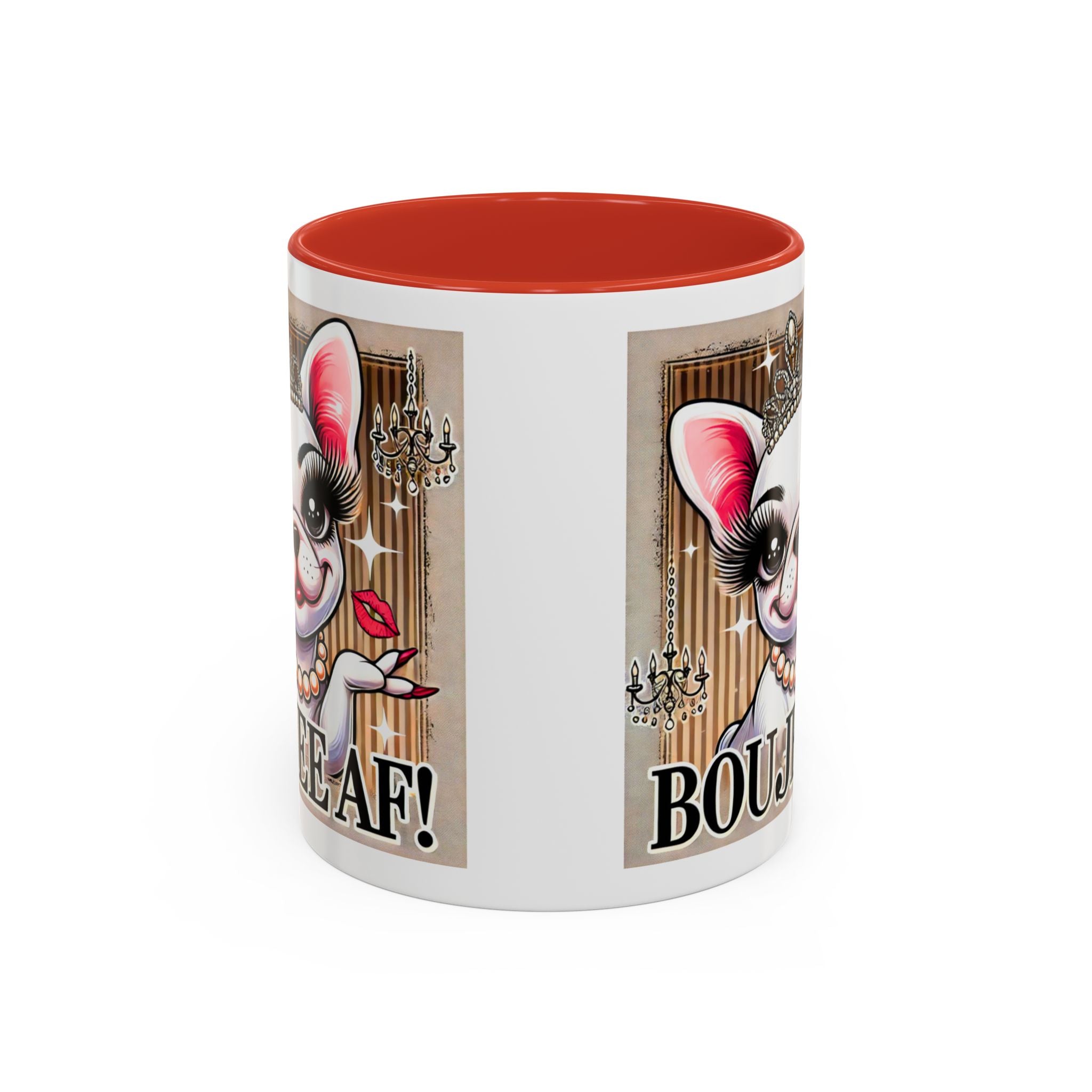 BOUJEE AF Frenchie Mug | 11oz Cute Ceramic Coffee Cup Gift for Animal Lovers | French Bulldog Novelty Mug