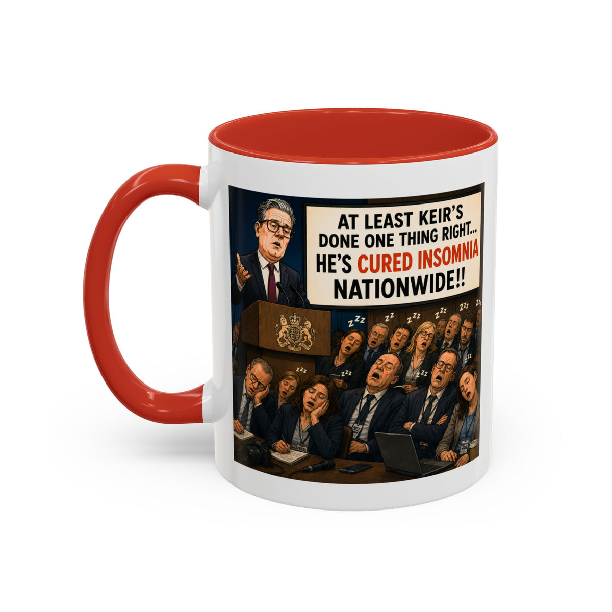 Keir Starmer Cured Insomnia Mug | Political Satire Gift