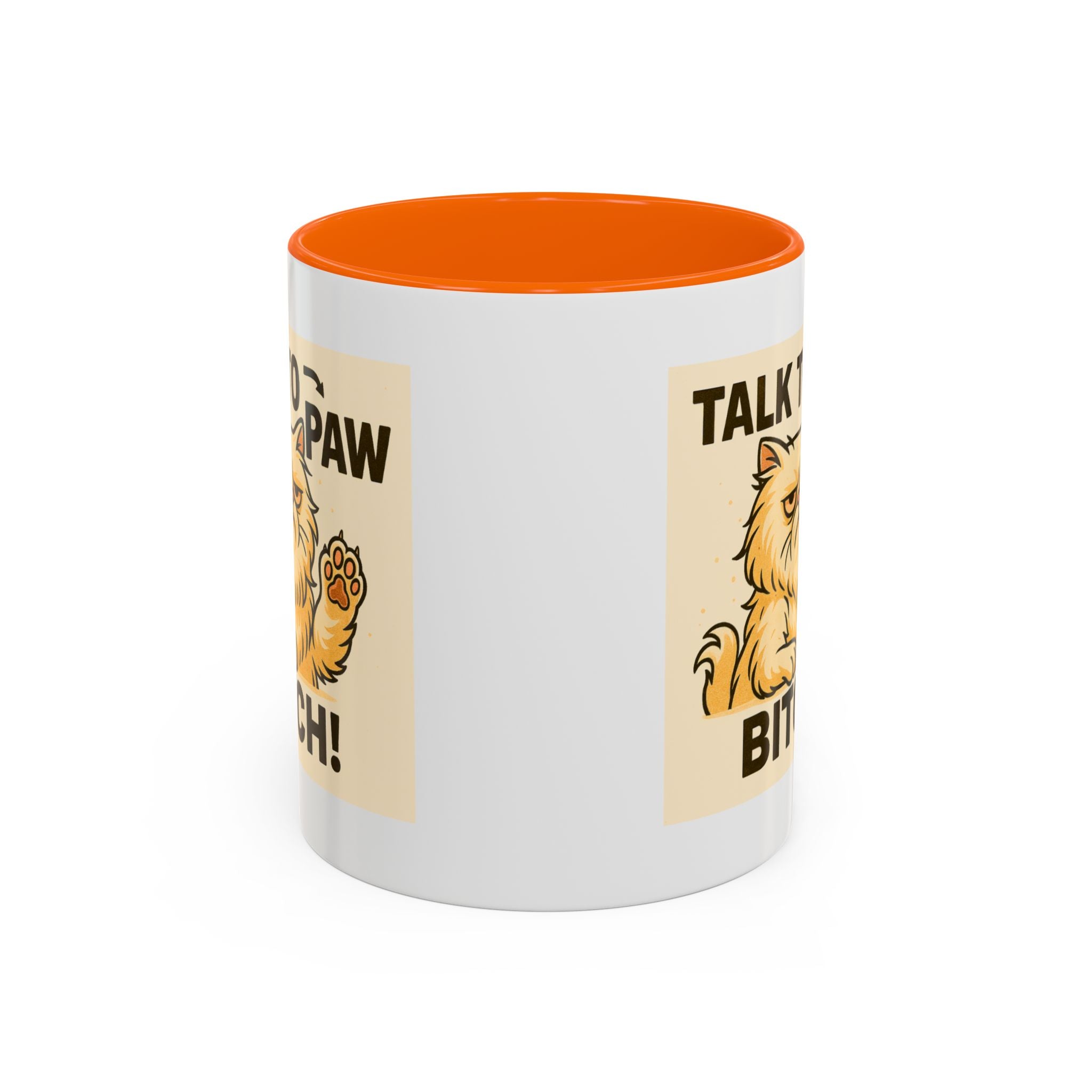 Talk to the Paw Bitch | Funny Sassy Persian Accent Mug 11oz | Attitude Coffee Cup | Sarcastic Cat Lover Gift | Microwave & Dishwasher Safe