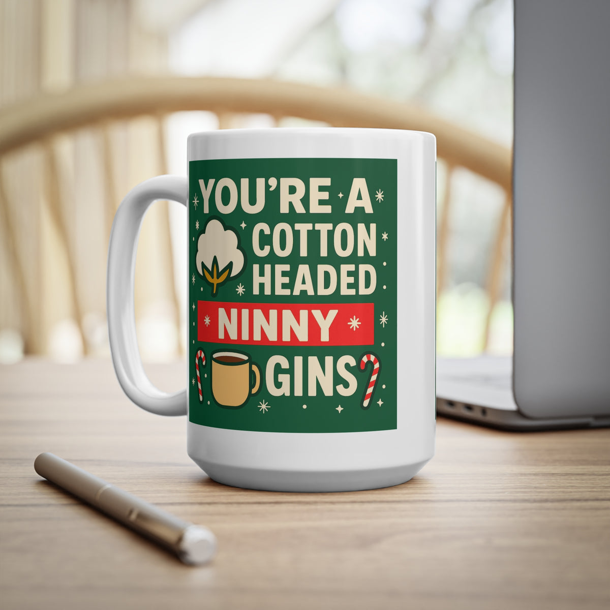 You're a Cotton Headed Ninny Muggins Elf Christmas mug, photo 10